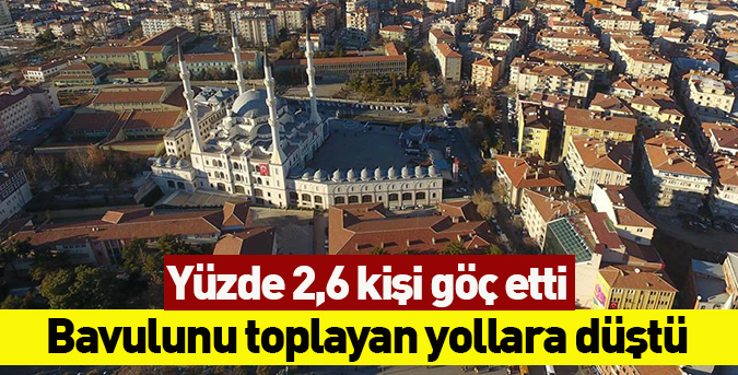 Yüzde 2,6 kişi göç etti