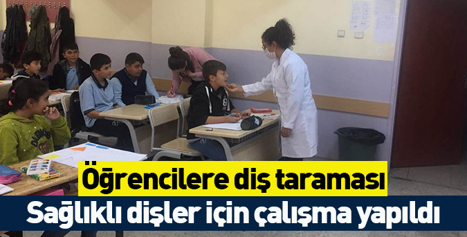 Öğrencilere diş taraması