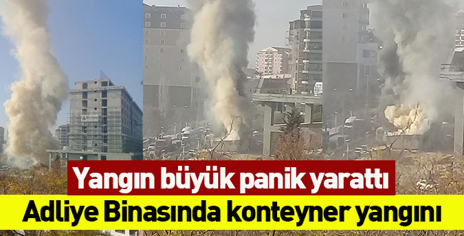 İşçilerin kaldığı konteyner yandı