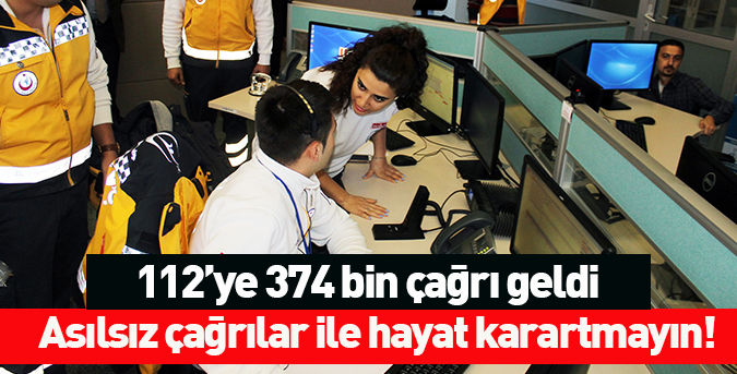 112’ye 374 bin çağrı geldi