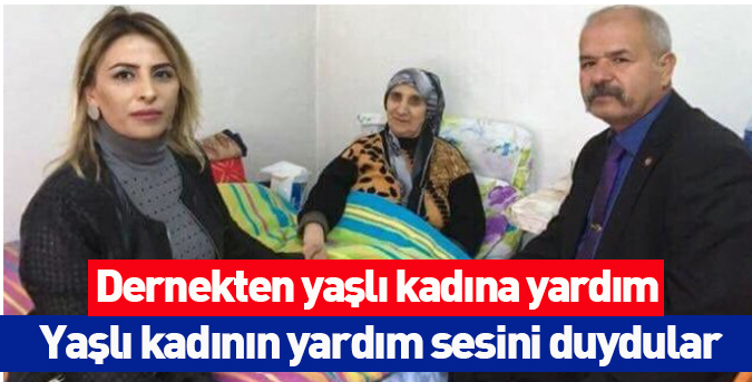 Dernekten yaşlı kadına yardım