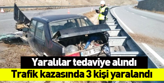 Trafik kazasında 3 kişi yaralandı