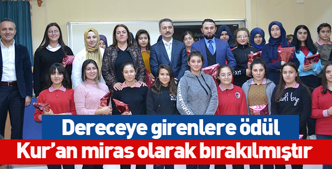 Kur’an miras olarak bırakılmıştır