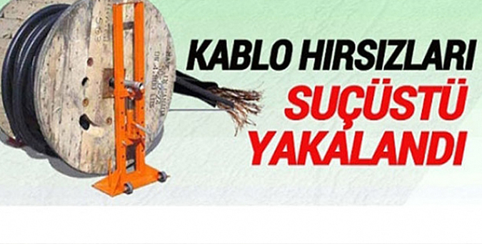 Kablo hırsızı yakalandı