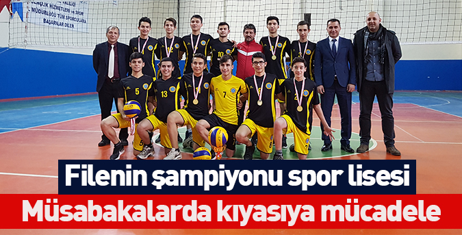 Filenin şampiyonu spor lisesi