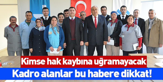 Kimse hak kaybına uğramayacak