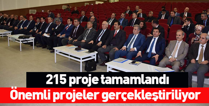 215 proje tamamlandı