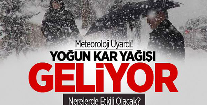 Kar yağışı geliyor!