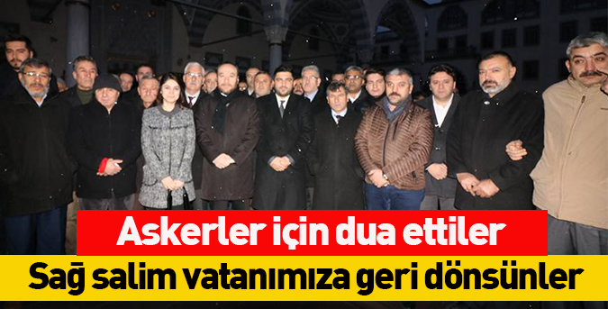 Askerler için dua ettiler