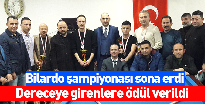 Bilardo şampiyonası sona erdi