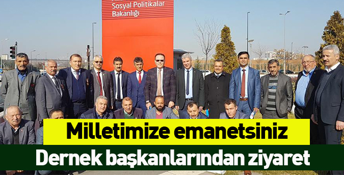 Milletimize emanetsiniz