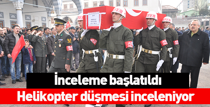 Helikopter düşmesi inceleniyor