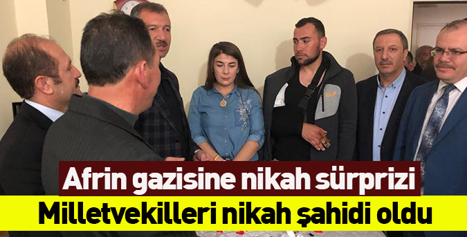 Afrin gazisine nikah sürprizi