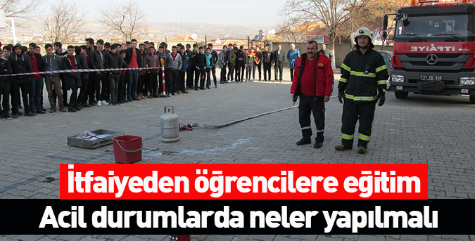 İtfaiyeden öğrencilere eğitim