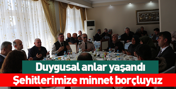 Şehitlerimize minnet borçluyuz