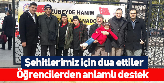 Öğrencilerden anlamlı destek