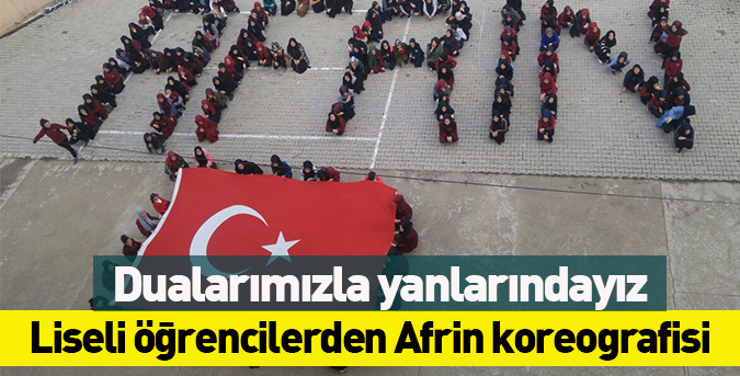 Liseli öğrencilerden "Afrin" koreografisi