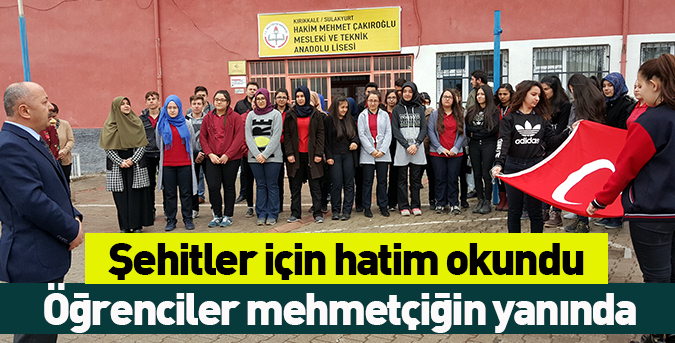 Şehitler için hatim okundu