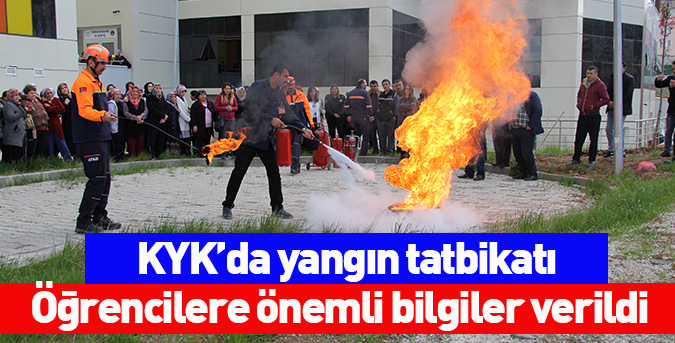 KYK’da yangın tatbikatı