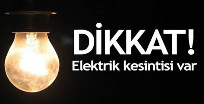 4 ilde elektrik kesintisi