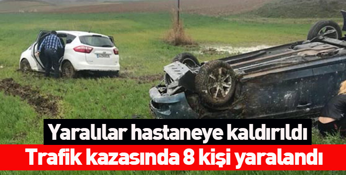 Trafik kazasında 8 kişi yaralandı