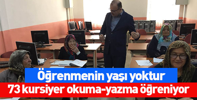 73 kursiyer okuma-yazma öğreniyor