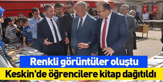 Keskin'de öğrencilere kitap dağıtıldı