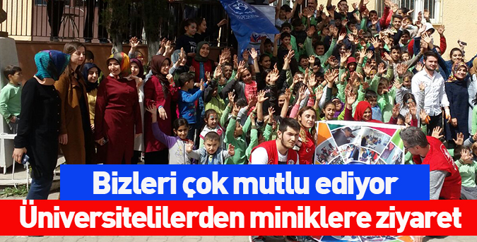 Üniversitelilerden miniklere ziyaret