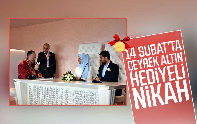 Sevgililer gününde nikah yoğunluğu