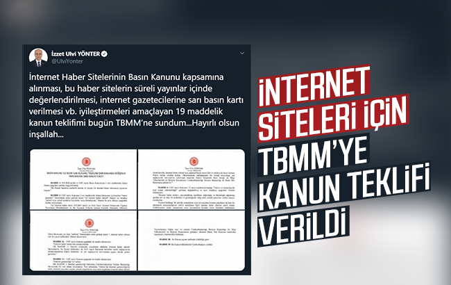 Haber siteleri için TBMM'ye kanun teklifi verildi