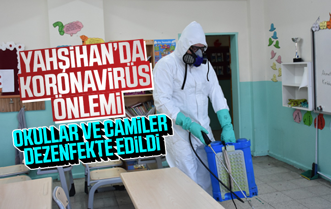 Kırıkkale’de okullar ve camiler dezenfekte edildi