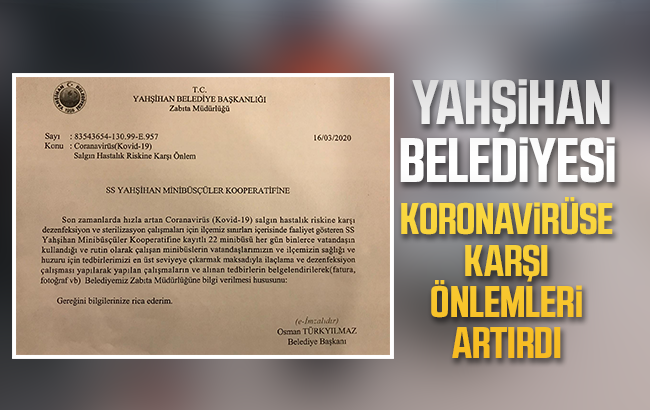 Yahşihan Belediyesi minibüsleri temizliyor