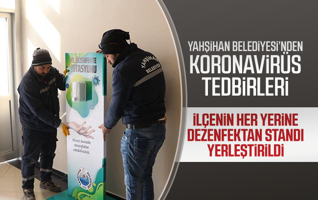 Yahşihan Belediyesi, ilçenin dört bir yanına dezenfektan yerleştirdi