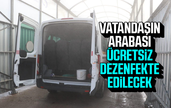 Dezenfekte Tünelinde Personel Servis Araçları Dezenfekte Edildi