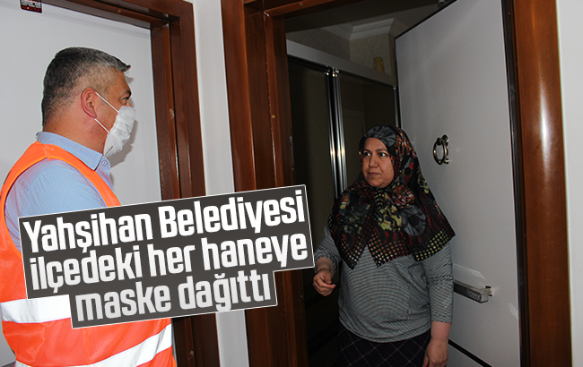 Yahşihan’da tüm hanelere ücretsiz maske dağıtıldı