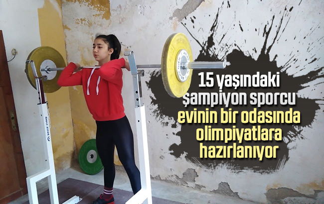 Şampiyon halterci, olimpiyatlara evinde hazırlanıyor