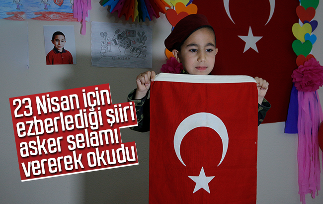 Minik Ahmet’in ’Bayrak’ sevgisi