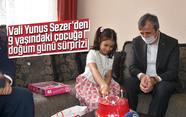 Kırıkkale Valisinden 23 Nisan’da doğan çocuğa doğum günü sürprizi