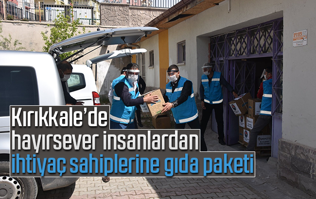 Kırıkkale’de hayırsever insanlardan ihtiyaç sahiplerine gıda paketi