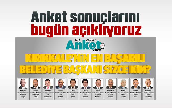 Anket sonuçlarını bugün açıklıyoruz