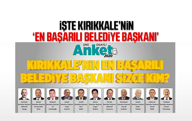 İşte Kırıkkale’nin en başarılı belediye başkanı anket sonucu