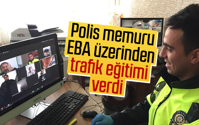 Polis memuru verdiği sözünü EBA üzerinden yerine getirdi