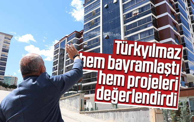 Başkan Türkyılmaz hem bayramlaştı hem projeleri değerlendirdi