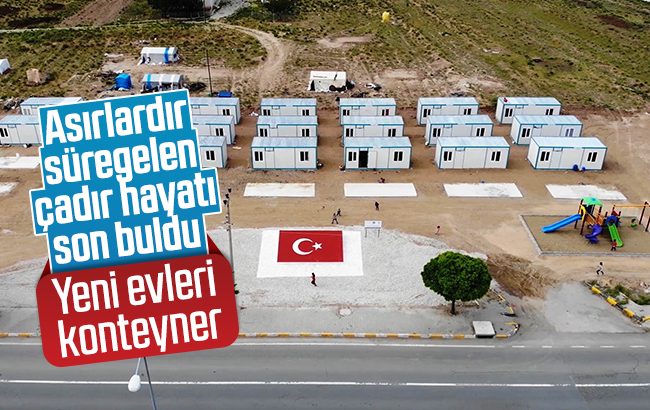 Asırlık gelenek ’çadır’ hayatı son buldu: Yeni evleri ’konteyner’