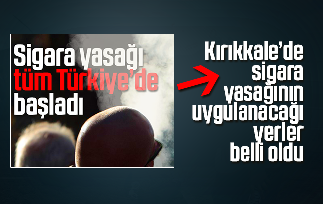 Kırıkkale’de sigara yasağının uygulanacağı yerler belli oldu