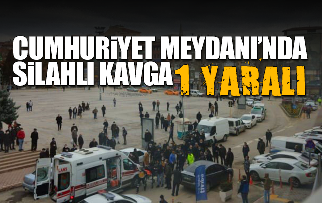 Son dakika! Cumhuriyet Meydanı’nda silahlı kavga 1 yaralı