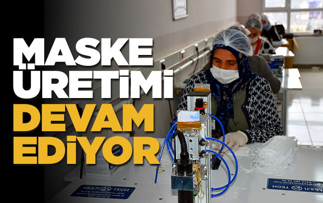 Kırıkkale'de sağlık çalışanları için cerrahi maske üretimi devam ediyor