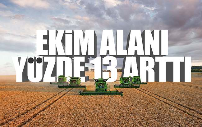 Ekim alanı yüzde 13 arttı