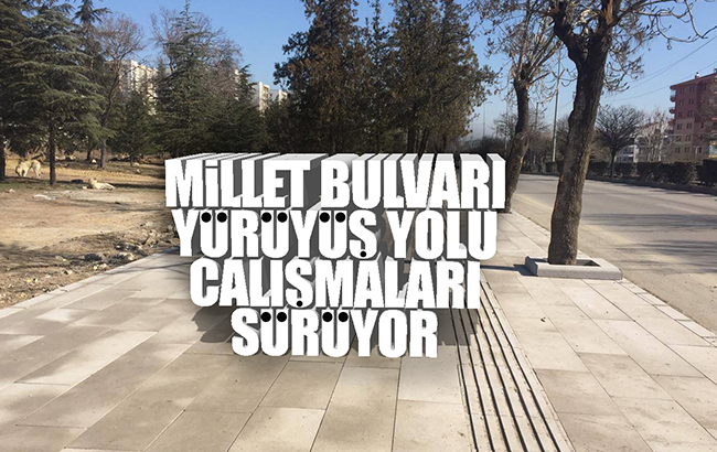 ‘Millet Bulvarı Yürüyüş Yolu’ çalışması sürüyor