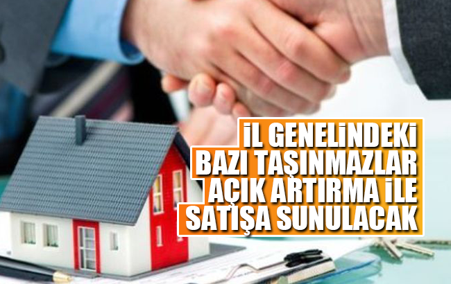 Çevre Müdürlüğü, il genelindeki bazı taşınmazları açık artırma ile satacak